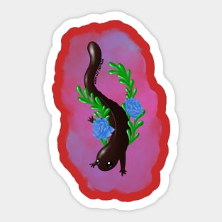 Colorful Precious Paddle Tail Newt Sticker